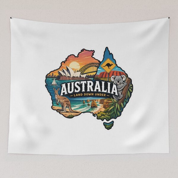 Item preview, Australia Land Down Under – Australian Travel & Wildlife Design designed and sold by 4U---Store.