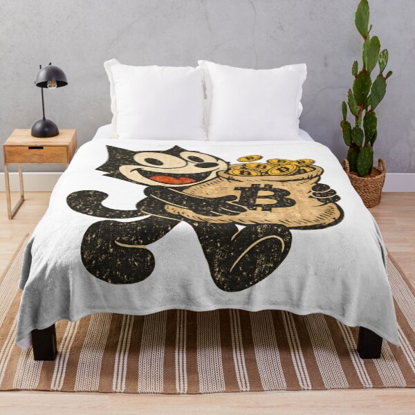 Item preview, VINTAGE CAT WITH A BAG FULL OF BITCOIN designed and sold by infinitearte.