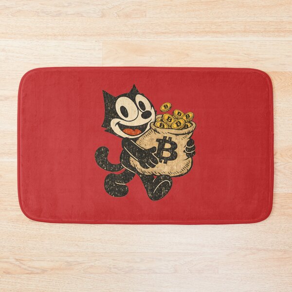 Item preview, VINTAGE CAT WITH A BAG FULL OF BITCOIN designed and sold by infinitearte.