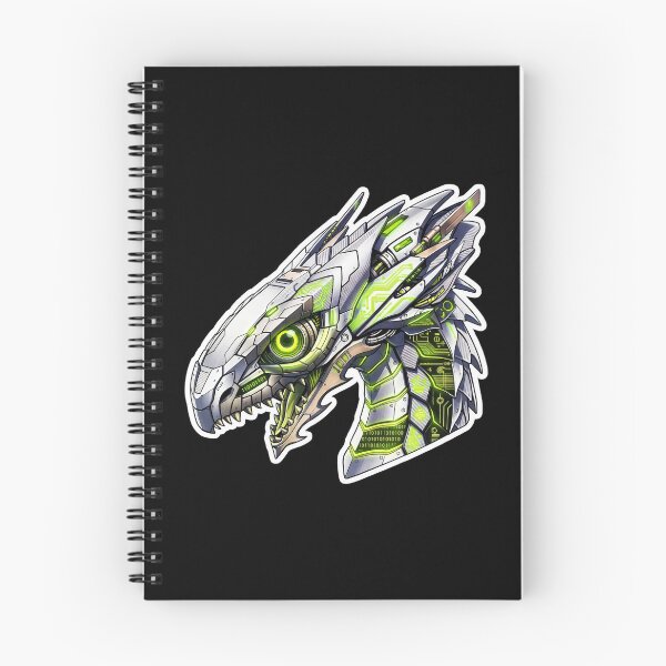 Item preview, White Mecha Cyber Dragon Acid Green Code Sticker designed and sold by bug4j_DragonLab.