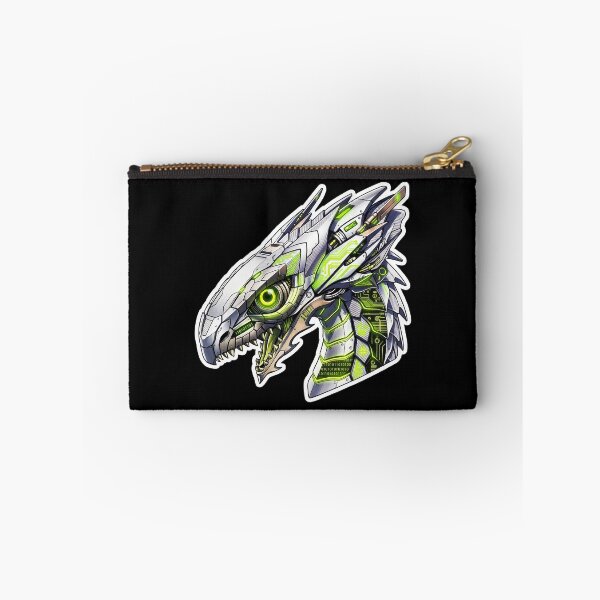 Item preview, White Mecha Cyber Dragon Acid Green Code Sticker designed and sold by bug4j_DragonLab.