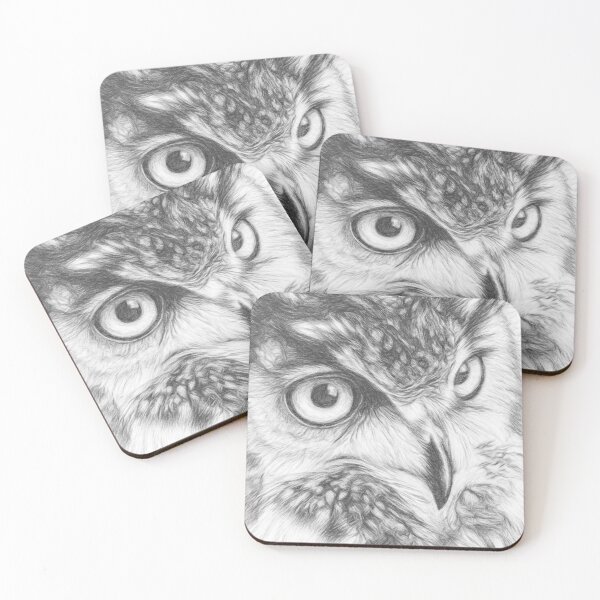 Item preview, Detailed Owl Portrait - Realistic Digital Pencil Art designed and sold by Leon Woods Pencil Art.