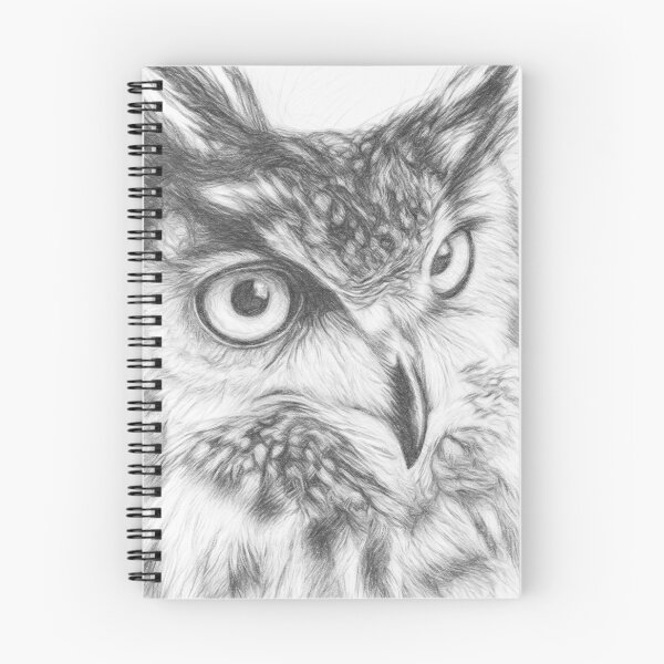 Item preview, Detailed Owl Portrait - Realistic Digital Pencil Art designed and sold by Leon Woods Pencil Art.