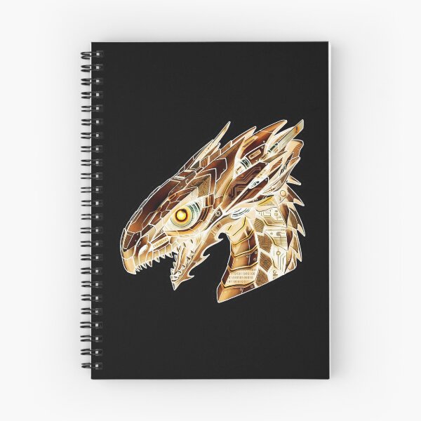 Item preview, Amber Gold Cyber Mecha Dragon Steampunk Code Sticker designed and sold by bug4j_DragonLab.