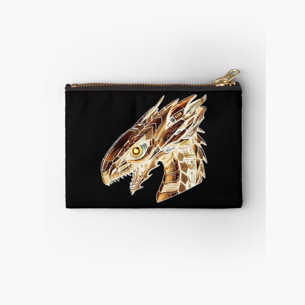 Item preview, Amber Gold Cyber Mecha Dragon Steampunk Code Sticker designed and sold by bug4j_DragonLab.