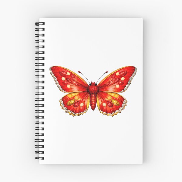 Item preview, Beautiful Red and Gold Butterfly Illustration designed and sold by AmirArtisanVibe.