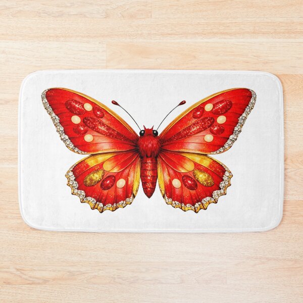 Item preview, Beautiful Red and Gold Butterfly Illustration designed and sold by AmirArtisanVibe.
