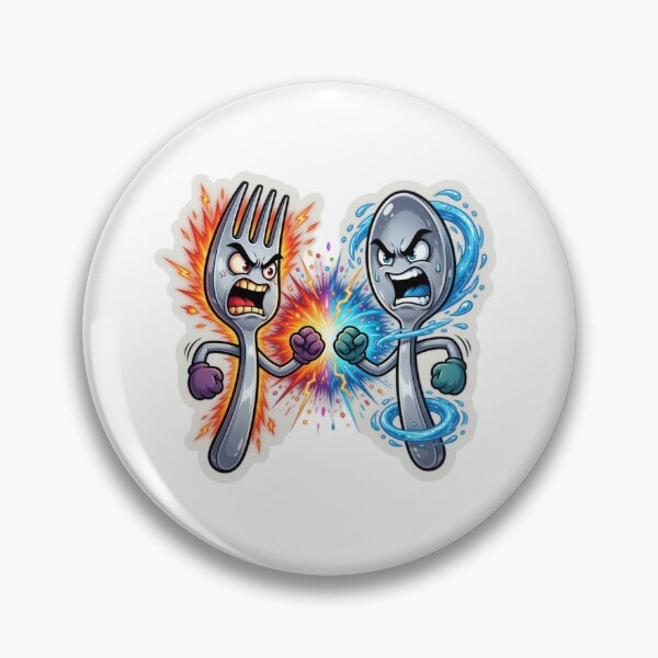 Item preview, Fork Spoon Kitchen Rivalry designed and sold by Imaginarium of Chaos falcon88 .