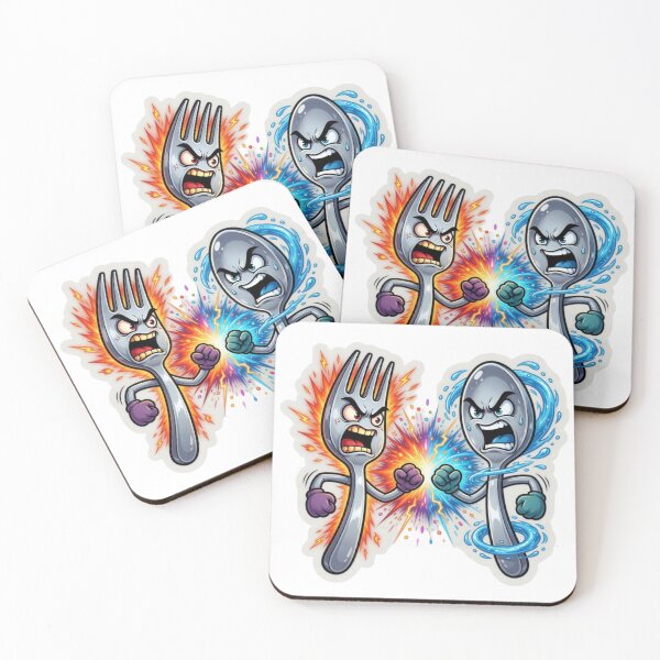 Item preview, Fork Spoon Kitchen Rivalry designed and sold by Imaginarium of Chaos falcon88 .