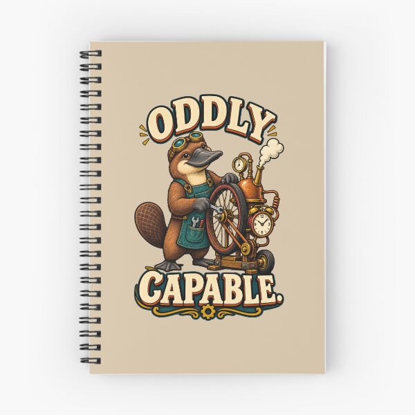 Item preview, Oddly Capable – Steampunk Platypus Mechanic designed and sold by VioVibe.