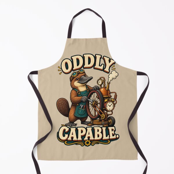 Item preview, Oddly Capable – Steampunk Platypus Mechanic designed and sold by VioVibe.