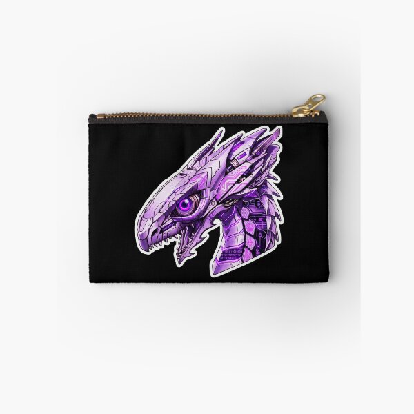 Item preview, Cyber Lavender Mecha Dragon Head Purple Neon Code Sticker designed and sold by bug4j_DragonLab.