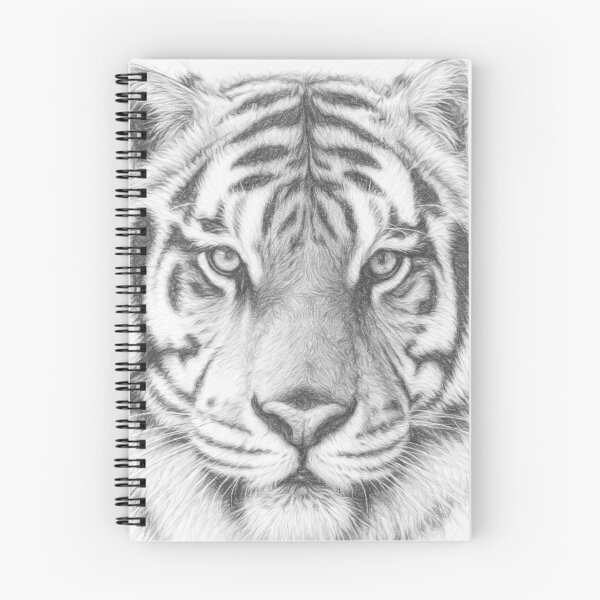 Item preview, Detailed Tiger Portrait - Realistic Digital Pencil Art designed and sold by Leon Woods Pencil Art.