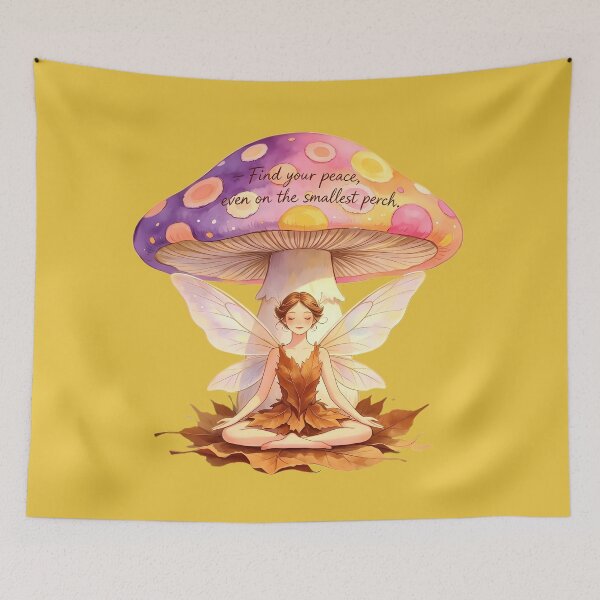 Item preview, Find Your Peace Even on the Smallest Perch — Mushroom Fairy designed and sold by Bondingbonding.