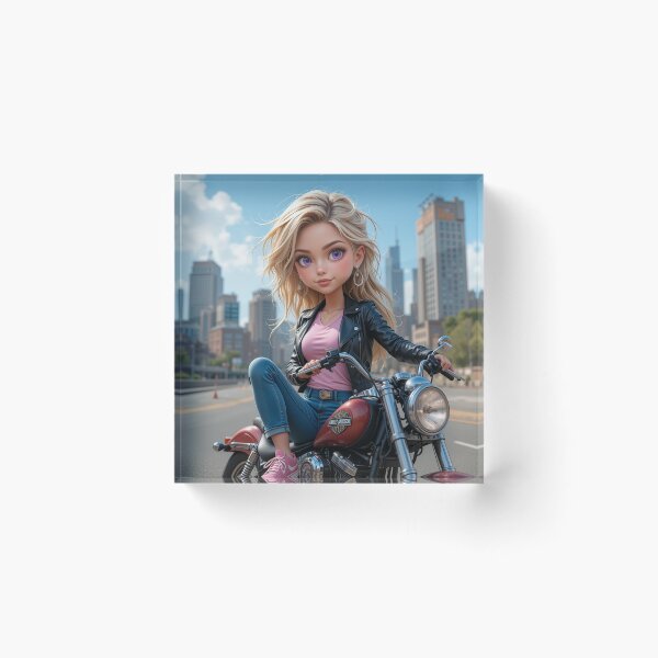 Item preview, Girl on Motorcycle designed and sold by RaF71PrO.