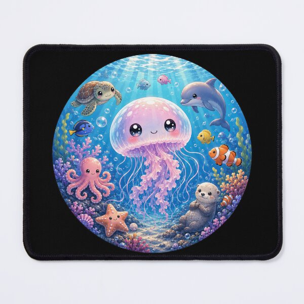 Item preview, Cute Kawaii Jellyfish -- Underwater Ocean Friends designed and sold by creativebymateo.