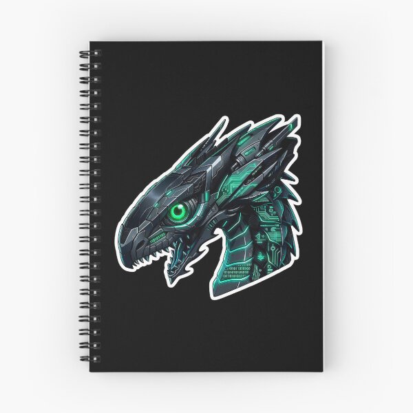 Item preview, Matrix Binary Cyber Dragon Head Hacking Code Sticker designed and sold by bug4j_DragonLab.