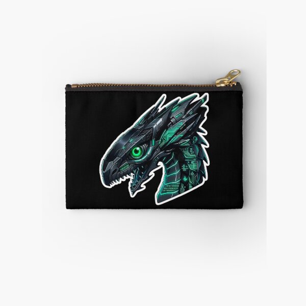 Item preview, Matrix Binary Cyber Dragon Head Hacking Code Sticker designed and sold by bug4j_DragonLab.