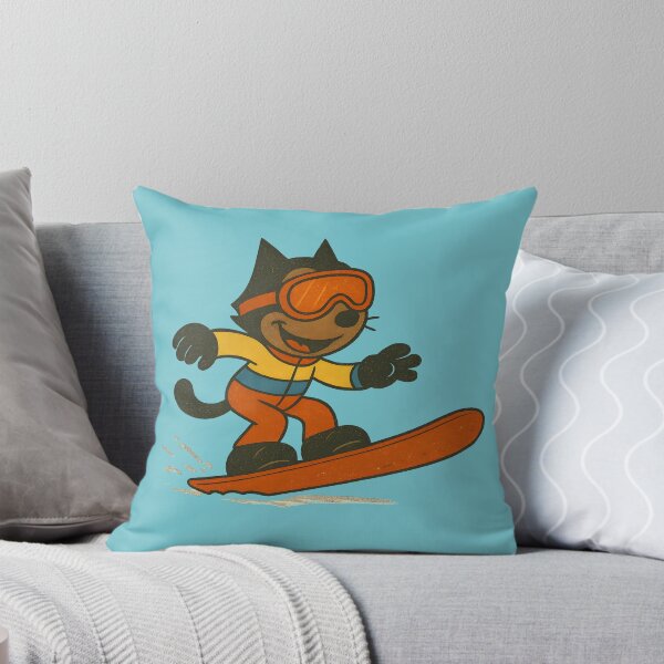 Item preview, VINTAGE CAT ON THE SLOPE ALL TANNED WITH A SNOWBOARD designed and sold by infinitearte.
