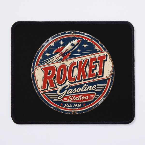 Item preview, Rocket Gasoline Station – Vintage Space Age Americana designed and sold by Wilcox PhotoArt.