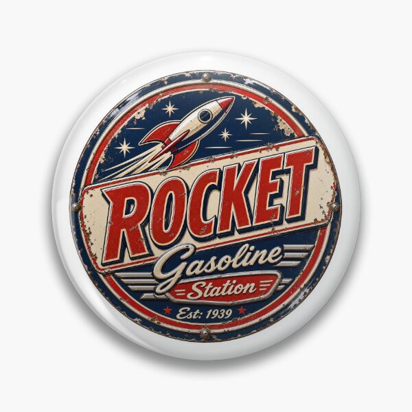 Item preview, Rocket Gasoline Station – Vintage Space Age Americana designed and sold by Wilcox PhotoArt.