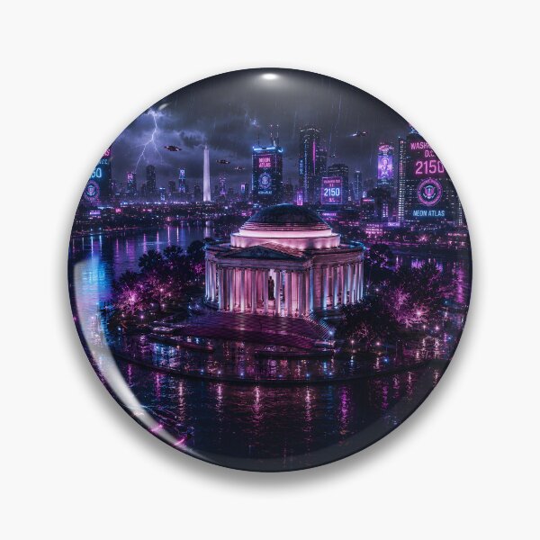 Item preview, Washington DC Cyberpunk  | Neon Atlas Special Edition designed and sold by NSAstore.