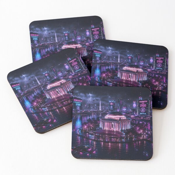 Item preview, Washington DC Cyberpunk  | Neon Atlas Special Edition designed and sold by NSAstore.