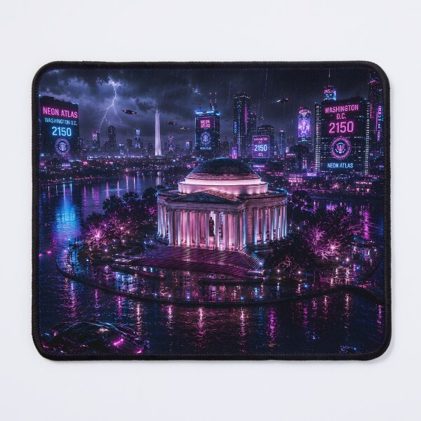 Item preview, Washington DC Cyberpunk | Neon Atlas Special Edition designed and sold by NSAstore.