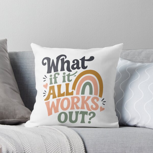Item preview, What If It All Works Out? Positive Thinking Inspiration Mental Wellness Motivation designed and sold by RetroMini2026.