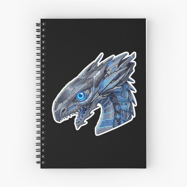 Item preview, Binary Cyber Mecha Dragon Head Sci-Fi Code Sticker designed and sold by bug4j_DragonLab.