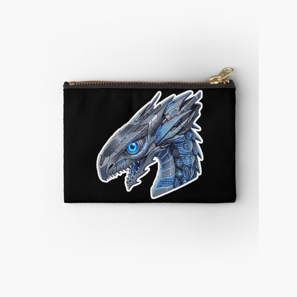 Item preview, Binary Cyber Mecha Dragon Head Sci-Fi Code Sticker designed and sold by bug4j_DragonLab.
