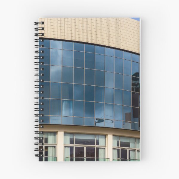 Item preview, Modern Curved Glass Building Facade With Reflective Windows and Contemporary Urban Architecture designed and sold by Nmallia.
