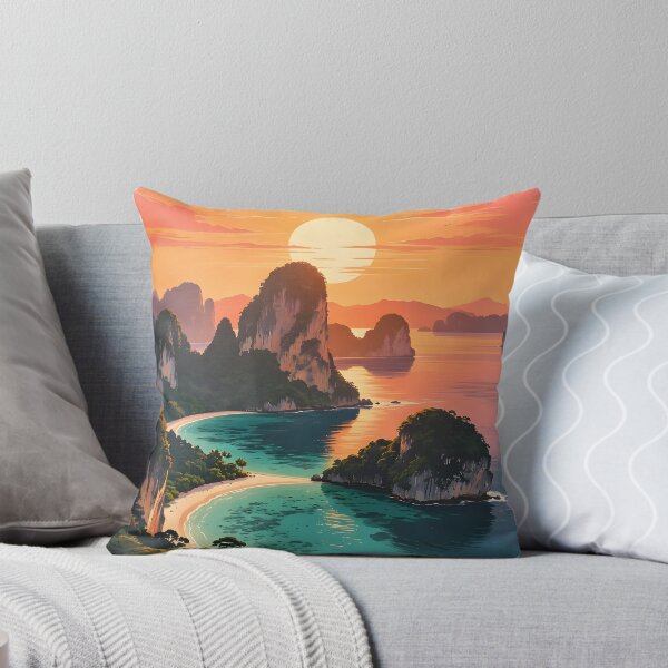Item preview, ANG THONG MARINE PARK – Retro Sunset Poster designed and sold by Spirit of Siam.