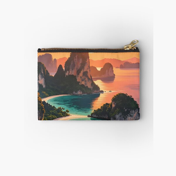 Item preview, ANG THONG MARINE PARK – Retro Sunset Poster designed and sold by Spirit of Siam.