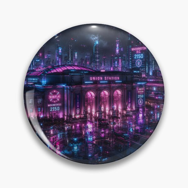 Item preview, Washington DC Cyberpunk  | Neon Atlas Special Edition designed and sold by NSAstore.