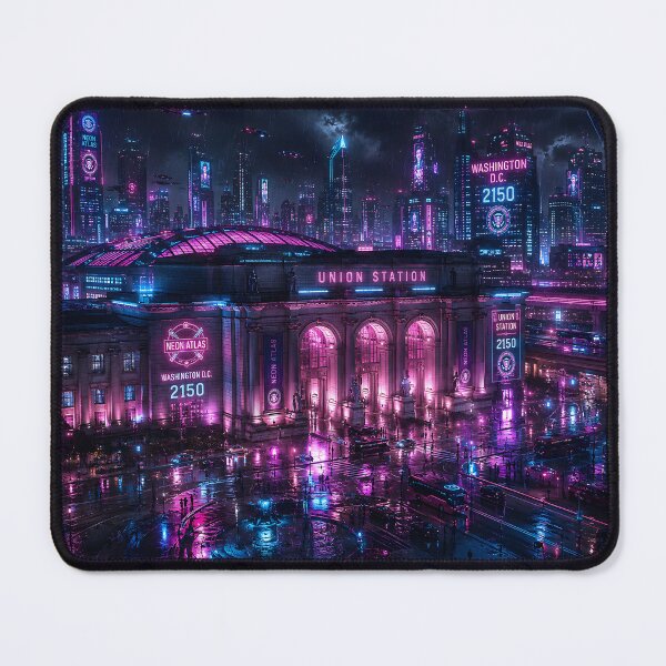 Item preview, Washington DC Cyberpunk | Neon Atlas Special Edition designed and sold by NSAstore.