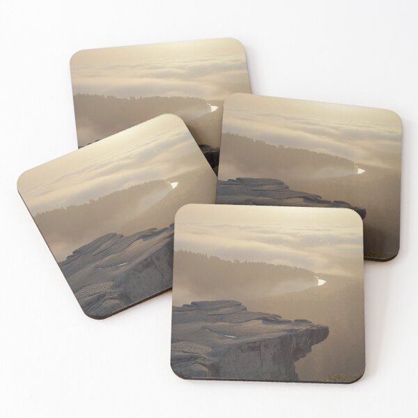 Item preview, The Edge of Elsewhere – Misty Mountain Landscape Wall Art designed and sold by VeloraNature.