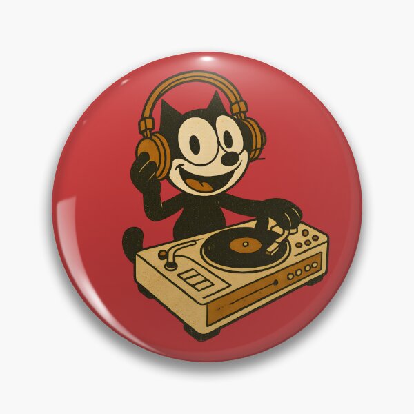 Item preview, VINTAGE CAT DJ VINTAGE WITH AUDIO HEADPHONES designed and sold by infinitearte.