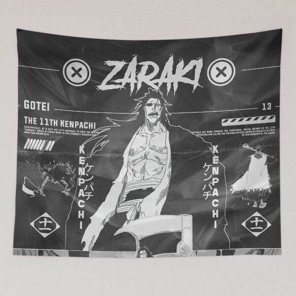 Item preview, Kenpachi Zaraki Bleach Thousand Year Blood War Anime Poster designed and sold by Shopunte.