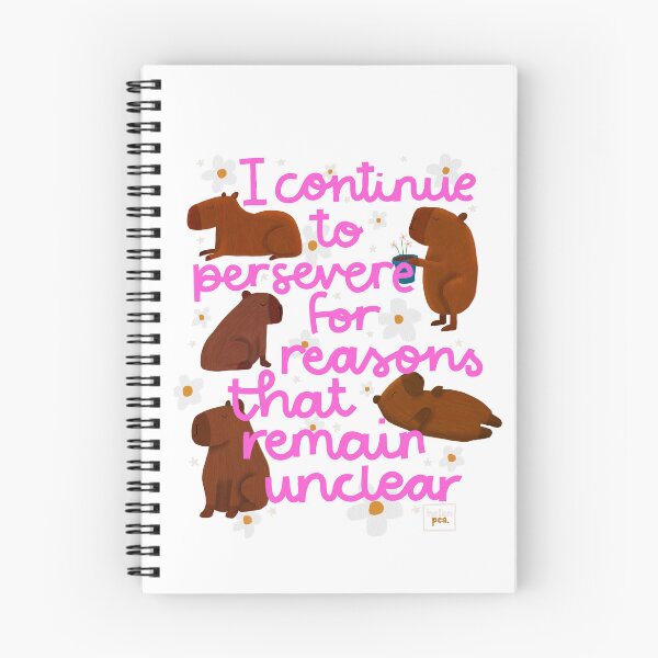 Item preview, Persevering Capybaras Funny Animal Illustration designed and sold by HelenPeaStudio.