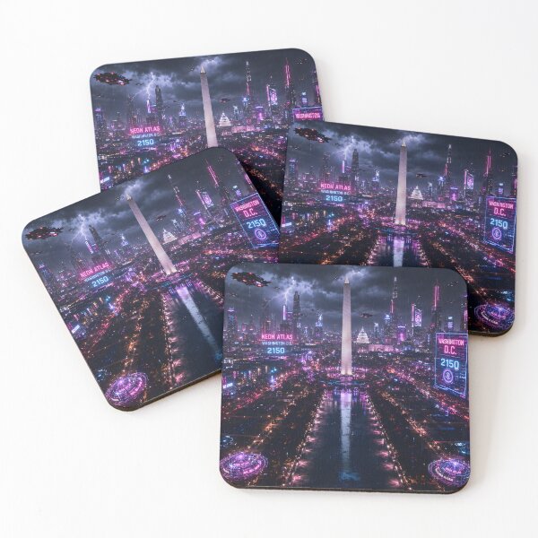 Item preview, Washington DC Cyberpunk  | Neon Atlas Special Edition designed and sold by NSAstore.