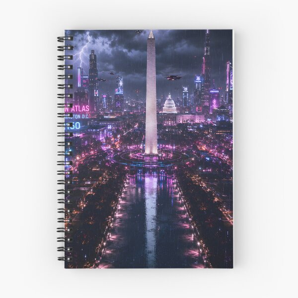 Item preview, Washington DC Cyberpunk  | Neon Atlas Special Edition designed and sold by NSAstore.