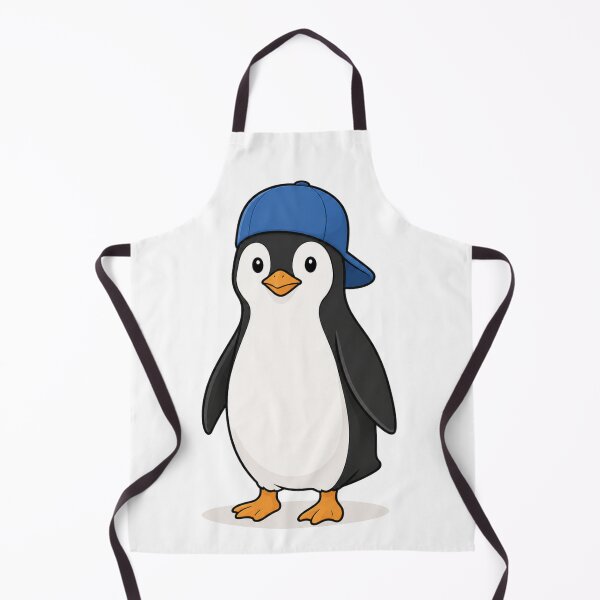 Item preview, Cute Penguin with Blue Cap – Funny Kawaii Penguin Character designed and sold by LittleGinnyArt.