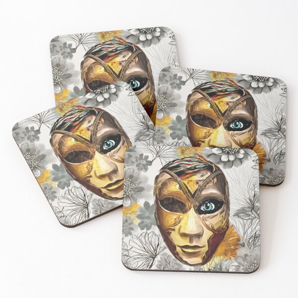 Item preview, Gold mask and silver flowers designed and sold by Hyper-Heart.