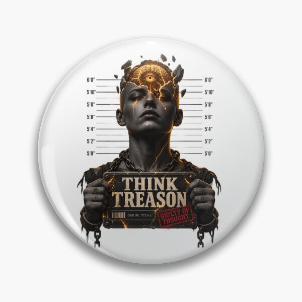 Item preview, Think Treason – Criminalized Thought Mugshot Design designed and sold by quietrevolt.