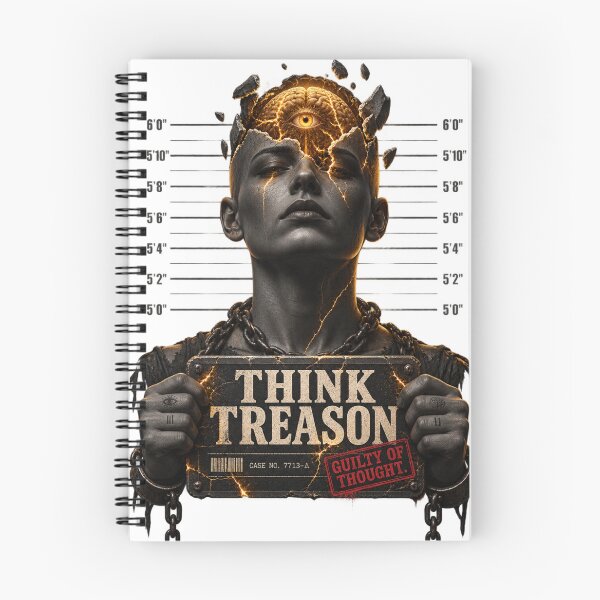Item preview, Think Treason – Criminalized Thought Mugshot Design designed and sold by quietrevolt.