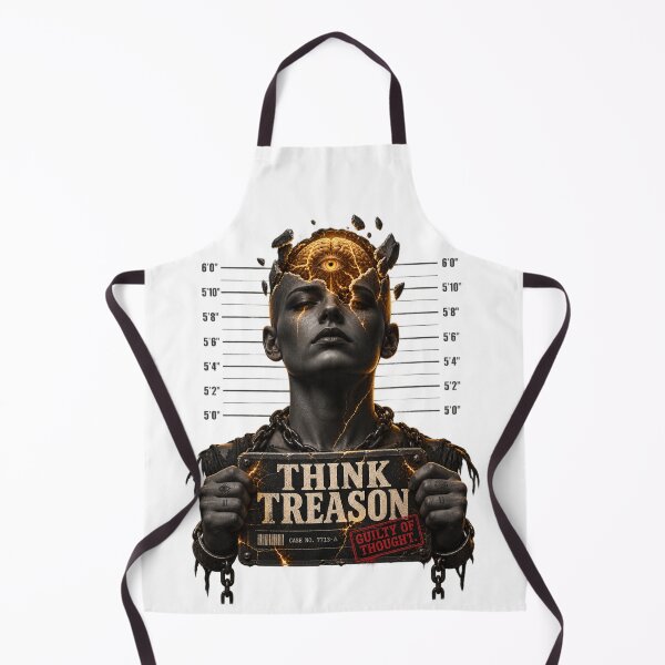 Item preview, Think Treason – Criminalized Thought Mugshot Design designed and sold by quietrevolt.