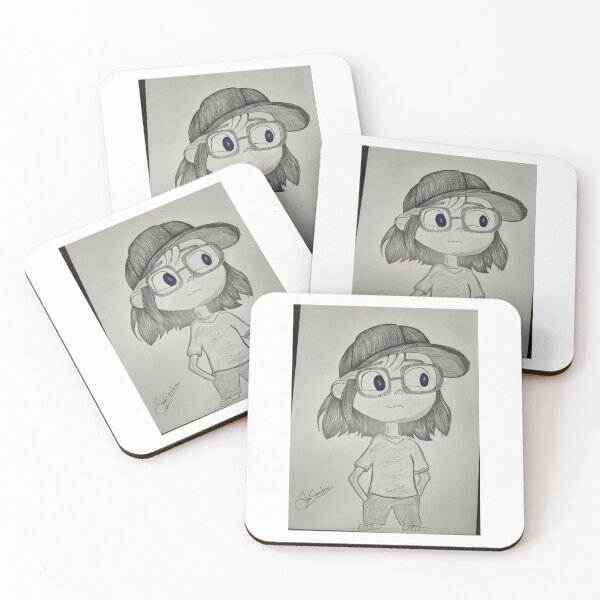 Item preview, Adorable tomboy girl pencil drawing  designed and sold by Qerapainting.