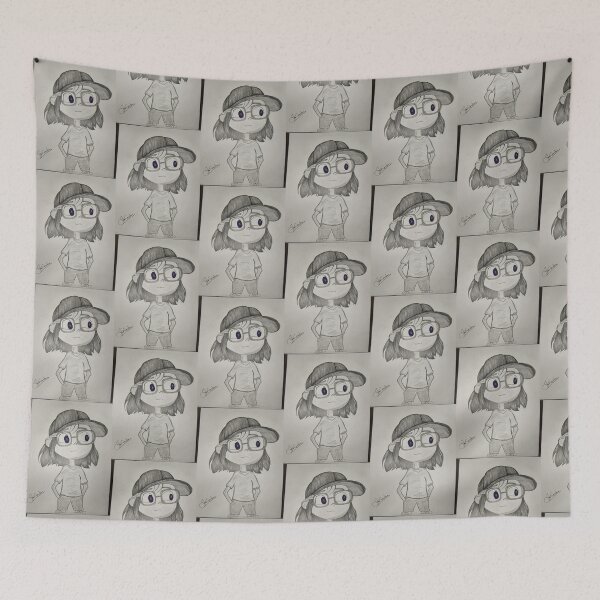 Item preview, Adorable tomboy girl pencil drawing  designed and sold by Qerapainting.