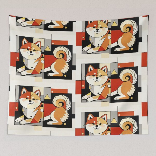Item preview, cubist animal artwork designed and sold by forget45studio.